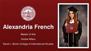 Alexandria French - Master of Arts - Global Affairs - David L. Boren College of International Studies