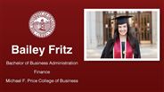 Bailey Fritz - Bachelor of Business Administration - Finance - Michael F. Price College of Business