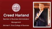 Creed Harland - Bachelor of Business Administration - Management - Michael F. Price College of Business