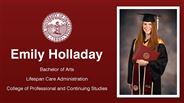 Emily Holladay - Bachelor of Arts - Lifespan Care Administration - College of Professional and Continuing Studies