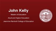 John Kelly - Master of Education - Adult and Higher Education - Jeannine Rainbolt College of Education