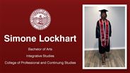 Simone Lockhart - Bachelor of Arts - Integrative Studies - College of Professional and Continuing Studies