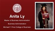 Anita Ly - Master of Business Administration - Business Administration - Michael F. Price College of Business