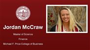 Jordan McCraw - Master of Science - Finance - Michael F. Price College of Business