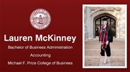 Lauren McKinney - Bachelor of Business Administration - Accounting - Michael F. Price College of Business