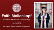 Faith Mollenkopf - Bachelor of Business Administration - Accounting - Michael F. Price College of Business