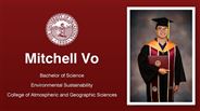 Mitchell Vo - Bachelor of Science - Environmental Sustainability - College of Atmospheric and Geographic Sciences