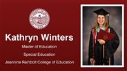 Kathryn Winters - Master of Education - Special Education - Jeannine Rainbolt College of Education