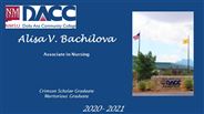 Alisa V. Bachilova - Crimson Scholar Graduate - Meritorious Graduate