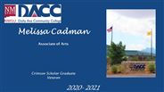 Melissa Cadman - Crimson Scholar Graduate - Veteran