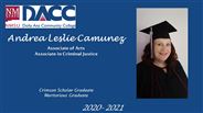 Andrea Leslie Camunez - Crimson Scholar Graduate - Meritorious Graduate