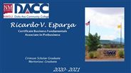 Ricardo V. Esparza - Crimson Scholar Graduate - Meritorious Graduate
