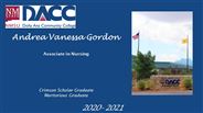 Andrea Vanessa Gordon - Crimson Scholar Graduate - Meritorious Graduate