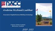 Andrew Michael Luebker - Crimson Scholar Graduate - Meritorious Graduate