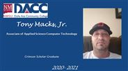 Tony Macks, Jr. - Crimson Scholar Graduate