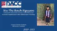 Nu Thi Bach Nguyen - Crimson Scholar Graduate - Meritorious Graduate