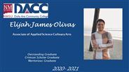 Elijah James Olivas - Outstanding Graduate - Crimson Scholar Graduate - Meritorious Graduate