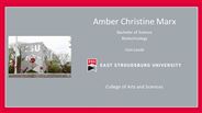 Amber Christine Marx - Bachelor of Science - Biotechnology - Cum Laude