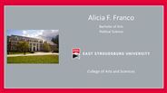 Alicia F. Franco - Bachelor of Arts - Political Science