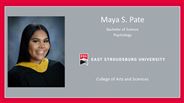 Maya S. Pate - Bachelor of Science - Psychology