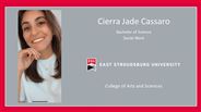 Cierra Jade Cassaro - Bachelor of Science - Social Work
