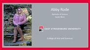 Abby Rode - Bachelor of Science - Social Work