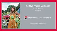 Kaitlyn Marie Widdoss - Bachelor of Science - Social Work