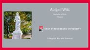 Abigail Witt - Bachelor of Arts - Theatre
