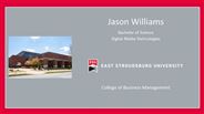 Jason Williams - Bachelor of Science - Digital Media Technologies