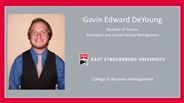 Gavin Edward DeYoung - Bachelor of Science - Recreation and Leisure Service Management