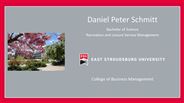 Daniel Peter Schmitt - Bachelor of Science - Recreation and Leisure Service Management