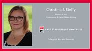 Christina J. Steffy - Master of Arts - Professional & New Media Writing