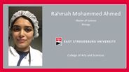 Rahmah Mohammed Ahmed - Master of Science - Biology