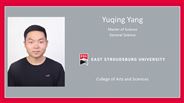 Yuqing Yang - Master of Science - General Science