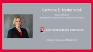 Cathrine E. Nederostek - Master of Science - Management & Leadership 