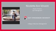 Nicolette Ann Vincent - Master of Science - Sport Management