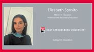 Elizabeth Sposito - Master of Education - Professional & Secondary Education