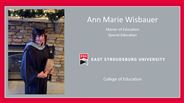 Ann Marie Wisbauer - Master of Education - Special Education