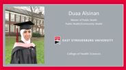 Duaa Alsinan - Master of Public Health - Public Health/Community Health
