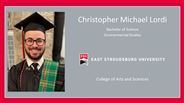 Christopher Michael Lordi - Bachelor of Science - Environmental Studies