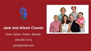Jack and Alison Counts - Jack and Alison Counts - Cloe, Carter, Foster, Sawyer - 405-555-1212 - jack@email.com