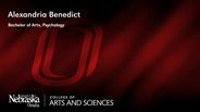 Alexandria Benedict - Alexandria Benedict - Bachelor of Arts - Psychology