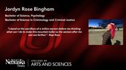 Jordyn Bingham - Jordyn Rose Bingham - Bachelor of Science - Psychology - Bachelor of Science in Criminology and Criminal Justice