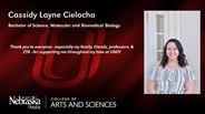 Cassidy Cielocha - Cassidy Layne Cielocha - Bachelor of Science - Molecular and Biomedical Biology