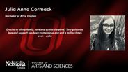 Julia Cormack - Julia Anna Cormack - Bachelor of Arts - English
