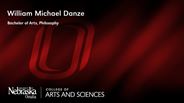 William Danze - William Michael Danze - Bachelor of Arts - Philosophy