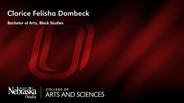 Clarice Dombeck - Clarice Felisha Dombeck - Bachelor of Arts - Black Studies