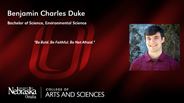 Benjamin Duke - Benjamin Charles Duke - Bachelor of Science - Environmental Science