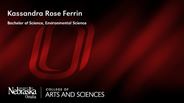 Kassandra Ferrin - Kassandra Rose Ferrin - Bachelor of Science - Environmental Science