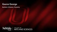 Geena George - Geena George - Bachelor of Science - Chemistry